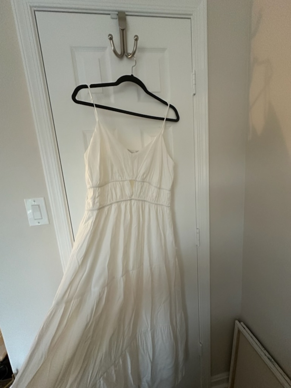 White Spaghetti-Strap Maxi Dress
